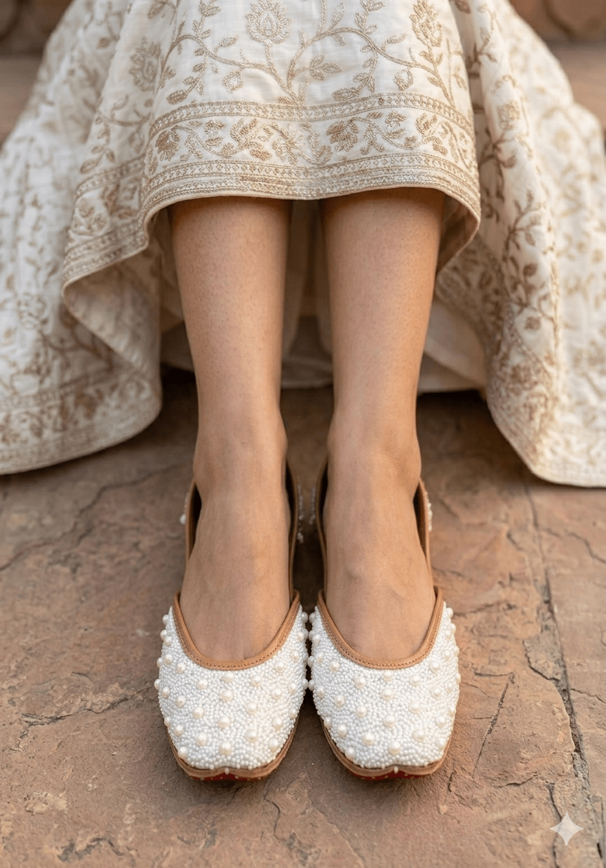 Gorgeous White Beaded JTS - Indian Dress House 786