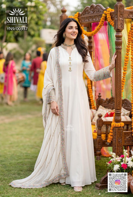 Gorgeous White SHIV - Indian Dress House 786