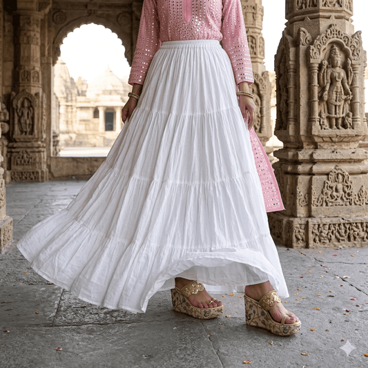 Gorgeous White Skirt - Indian Dress House 786