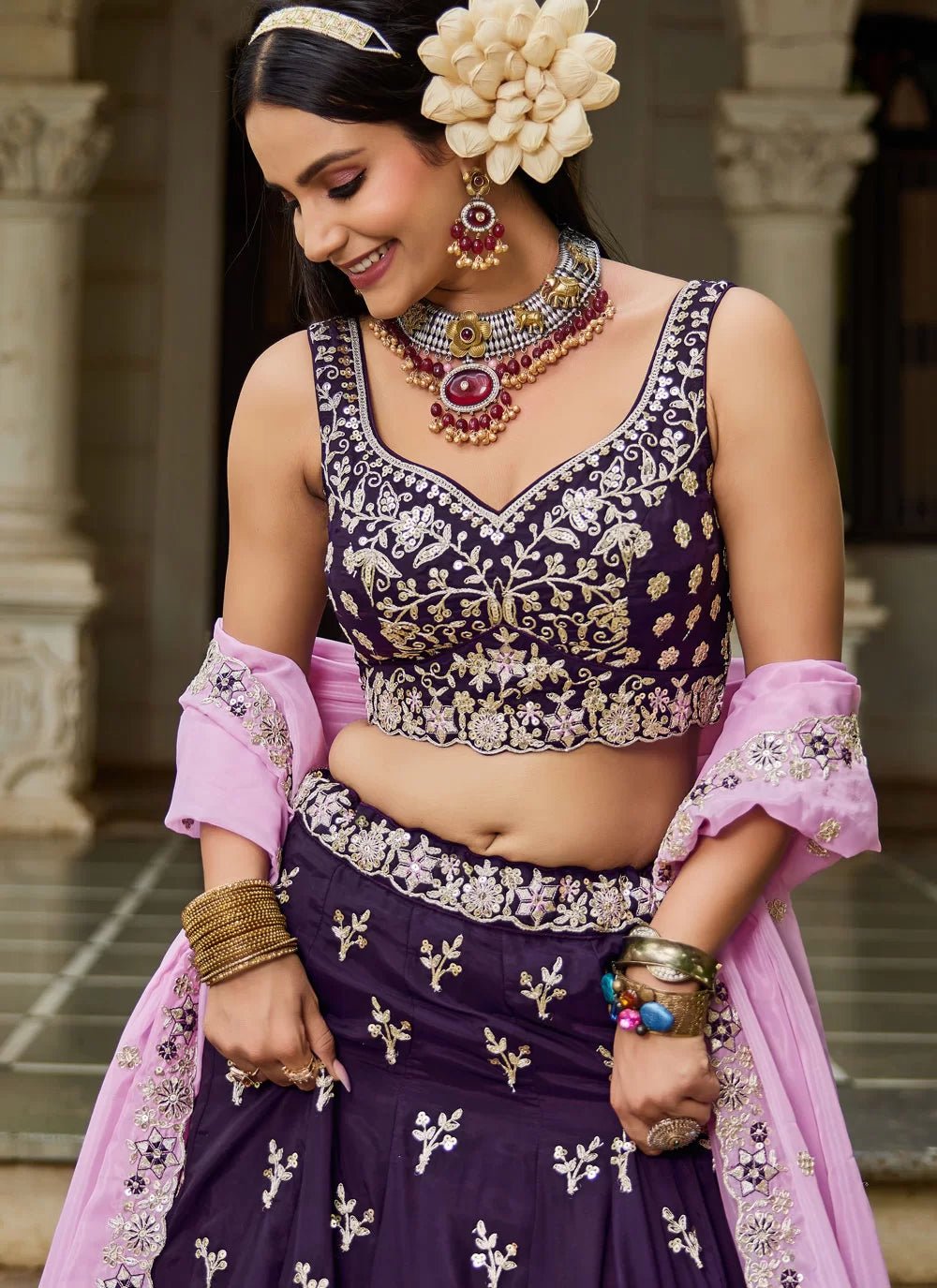 Gorgeous Wine Purple ADBL - Indian Dress House 786
