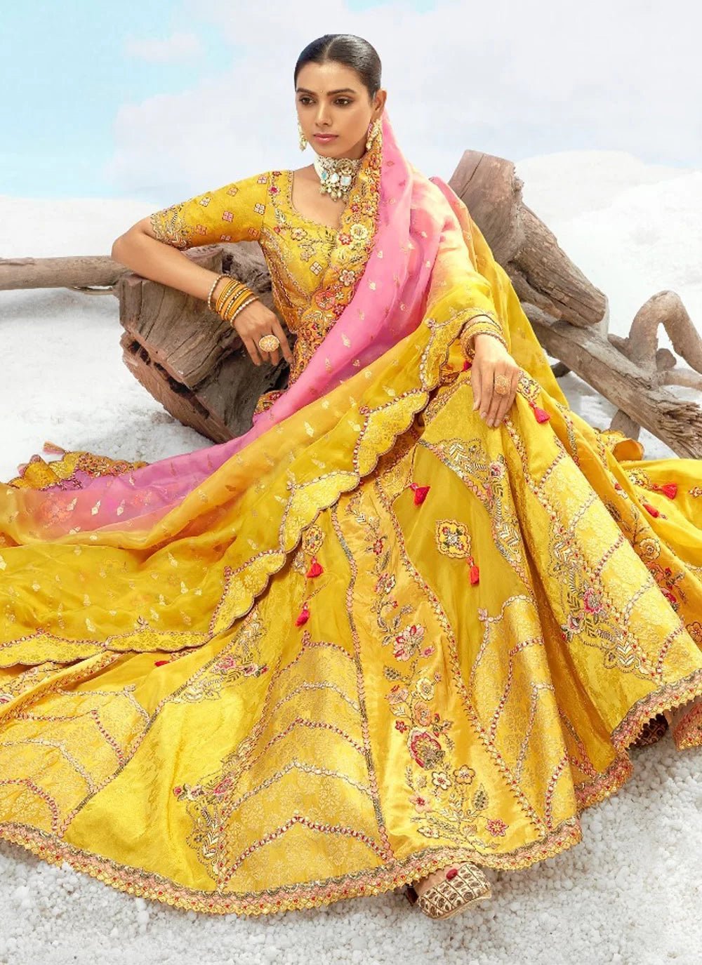 Gorgeous Yellow ANL - Indian Dress House 786