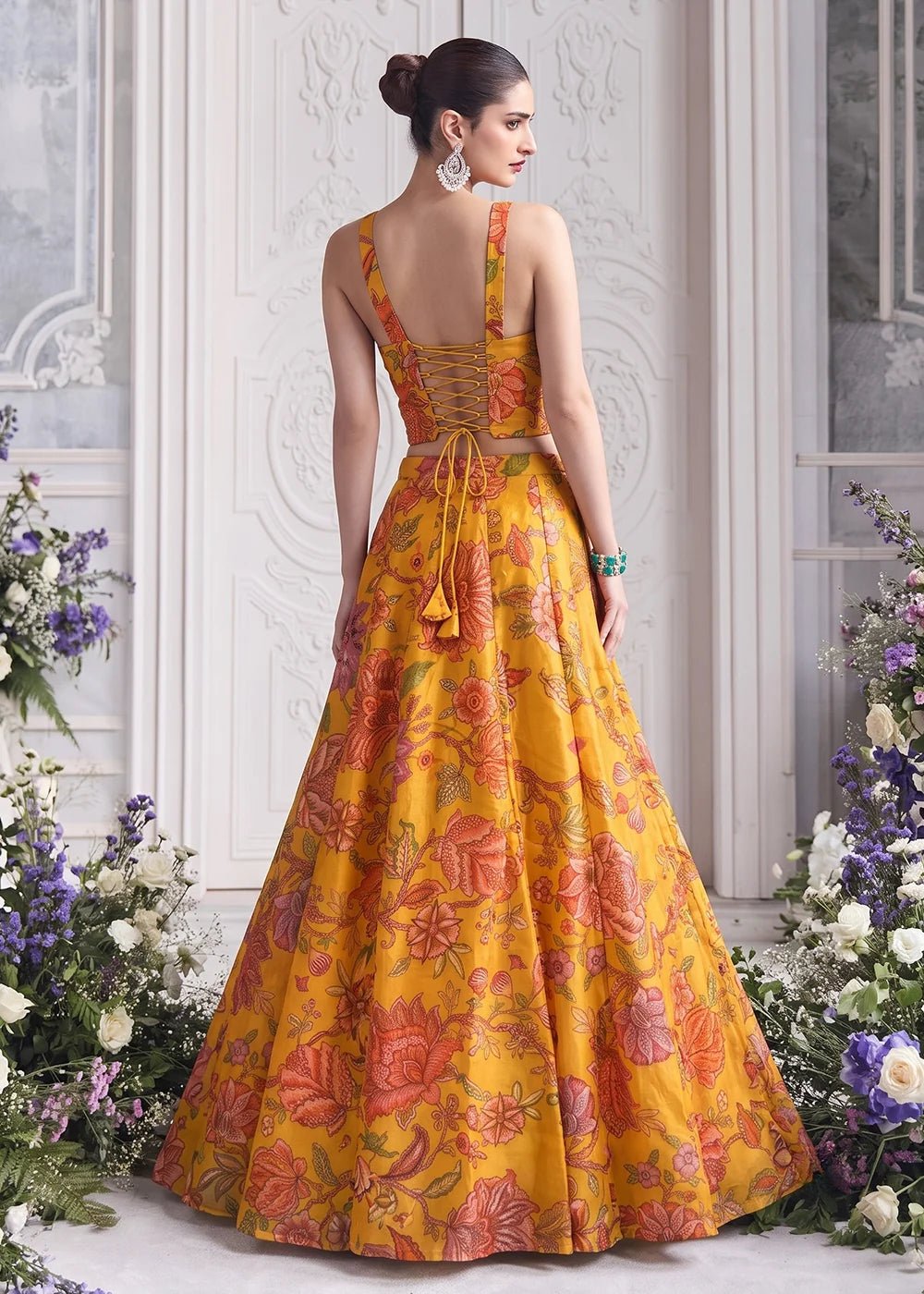 Gorgeous Yellow Floral AFGL - Indian Dress House 786