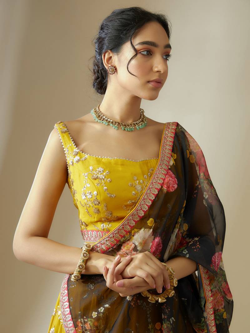 Gorgeous Yellow Floral ZLC - Indian Dress House 786