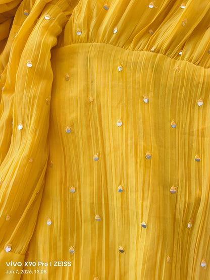 Gorgeous Yellow Indo Western Plazzo Sharara - Indian Dress House 786