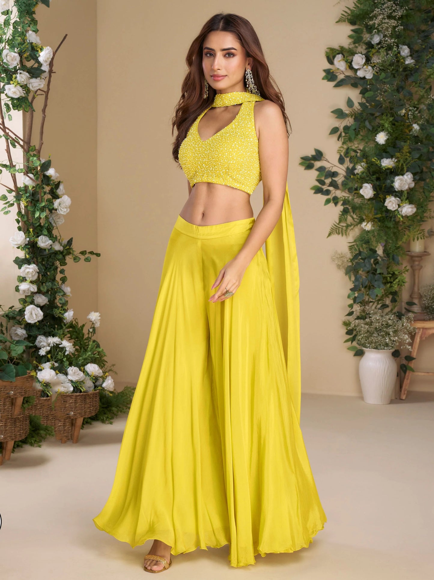 Gorgeous Yellow SYMO - Indian Dress House 786