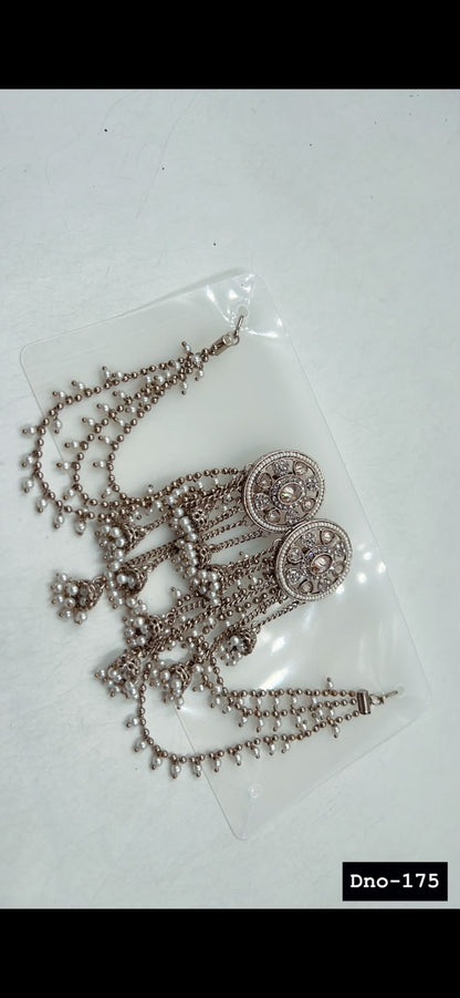 Gorgeouse Light Gold Silver Pearled JWY - Indian Dress House 786