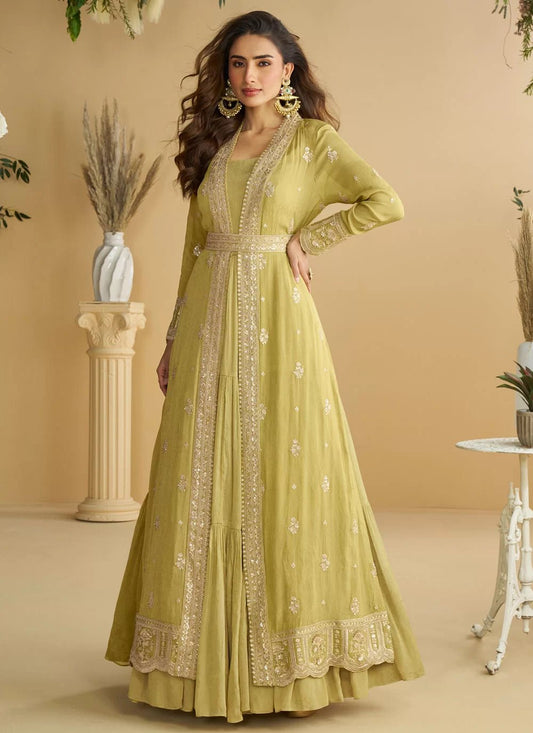 Graceful Tulip Pastel Green SYTJ - Indian Dress House 786