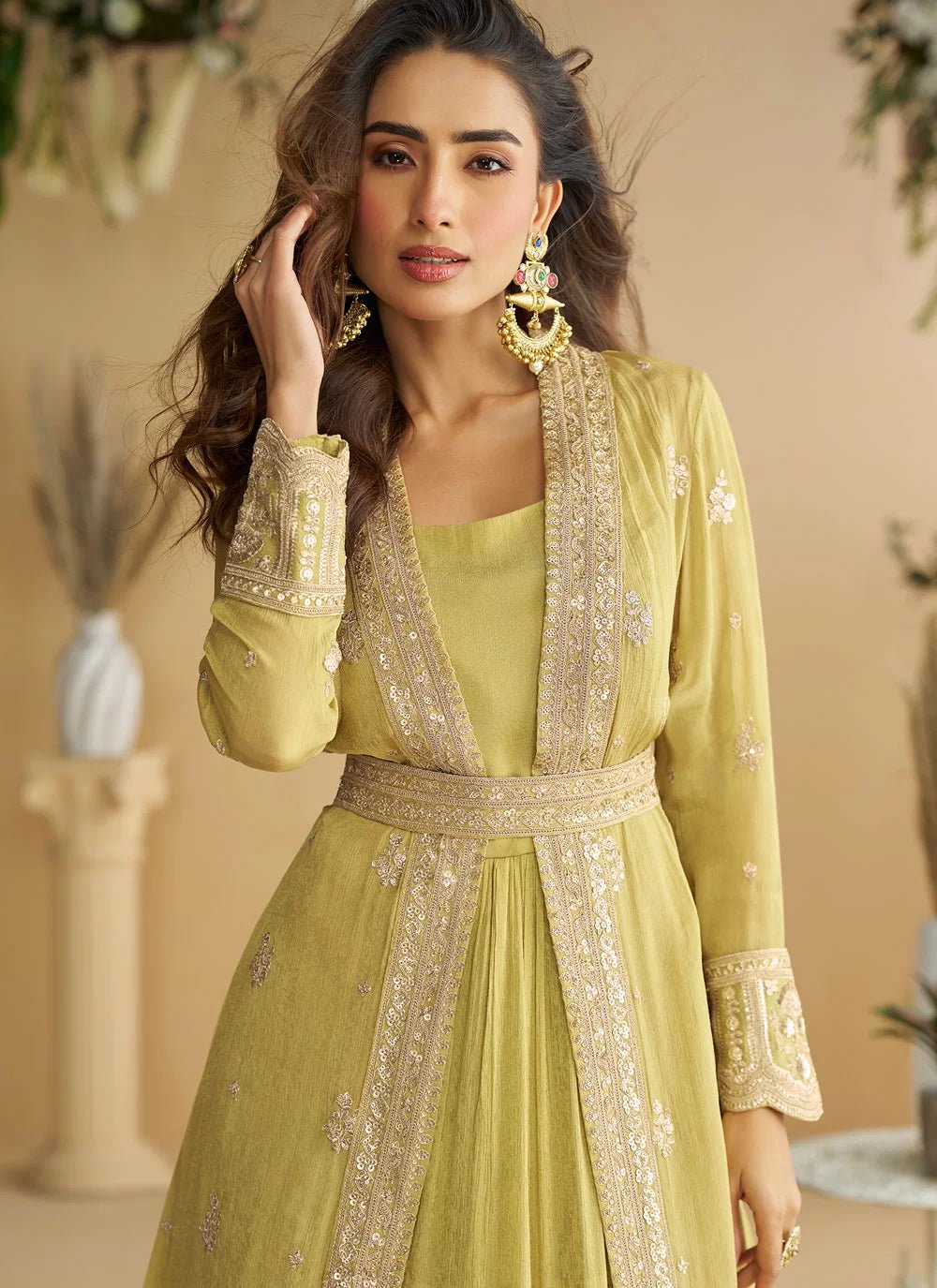 Graceful Tulip Pastel Green SYTJ - Indian Dress House 786