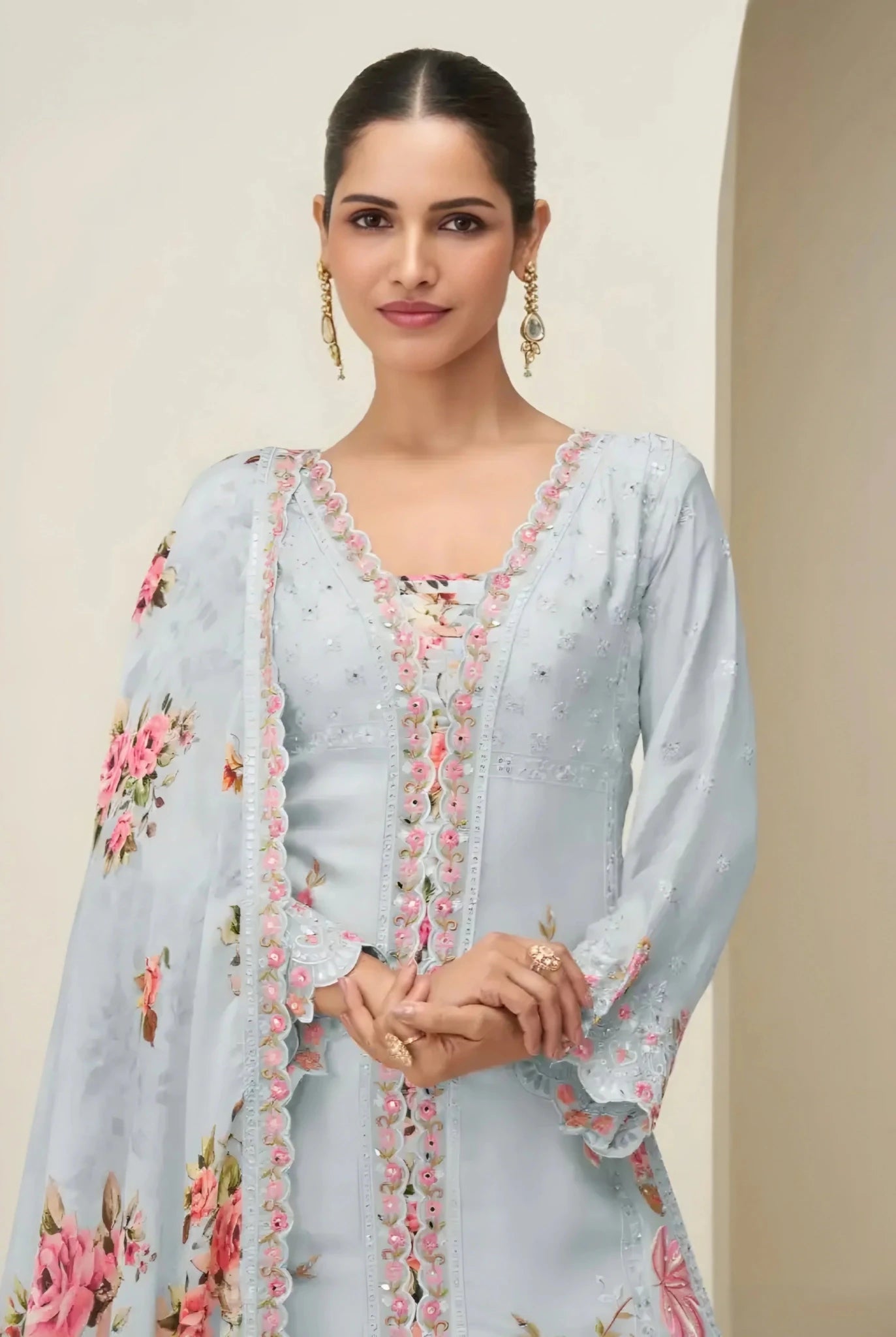 Grey Blue AHP - Indian Dress House 786