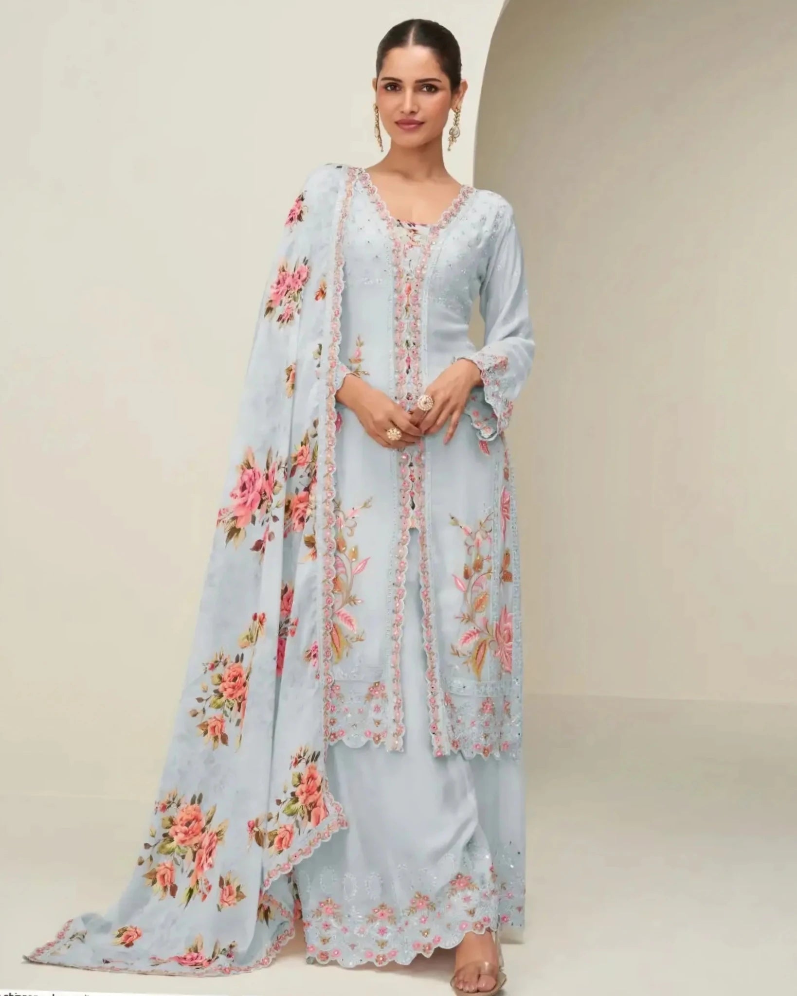 Grey Blue AHP - Indian Dress House 786
