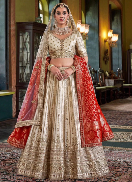 Ivory & Gold ALINE MJL - Indian Dress House 786