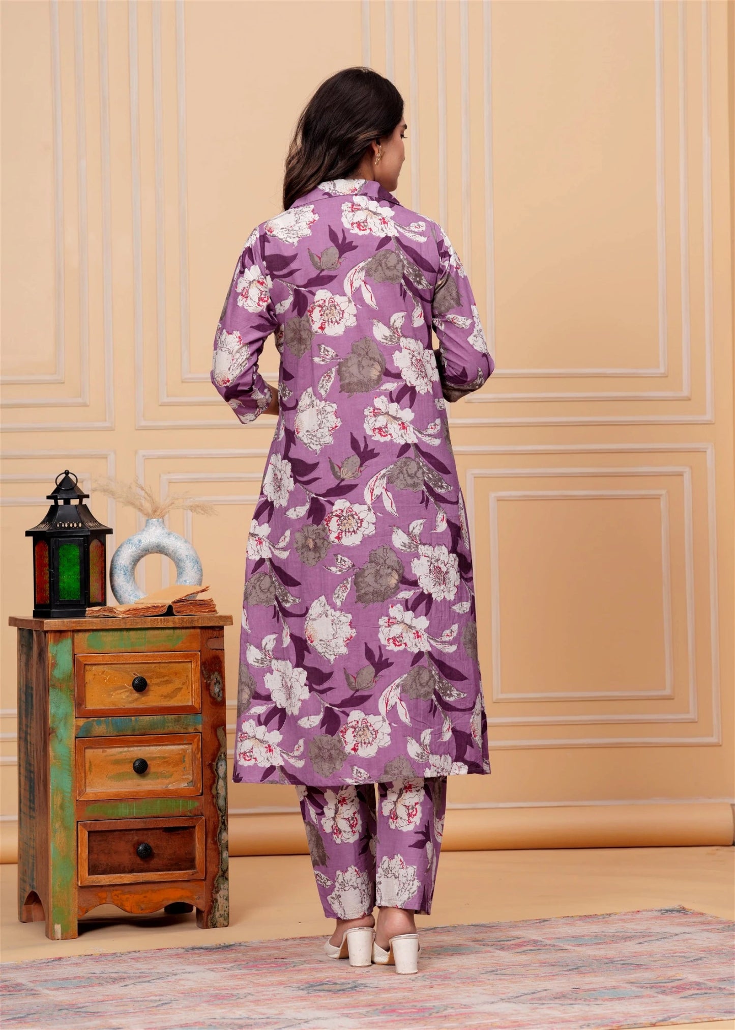 Light Purple Floral Co - Ord DTB FVD - Indian Dress House 786