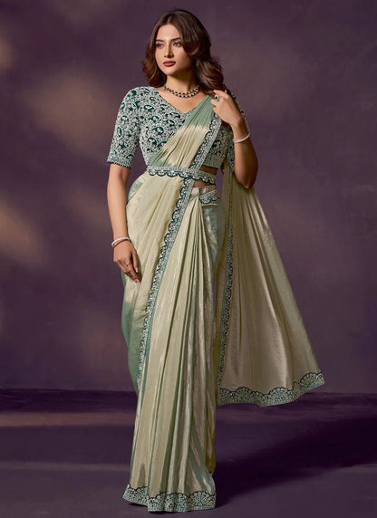 Metallic Green MHC SAREE - Indian Dress House 786