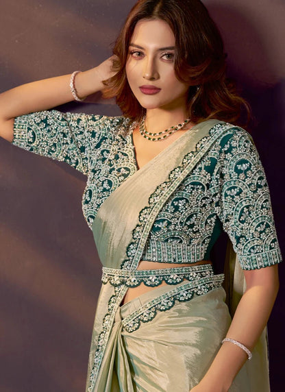 Metallic Green MHC SAREE - Indian Dress House 786