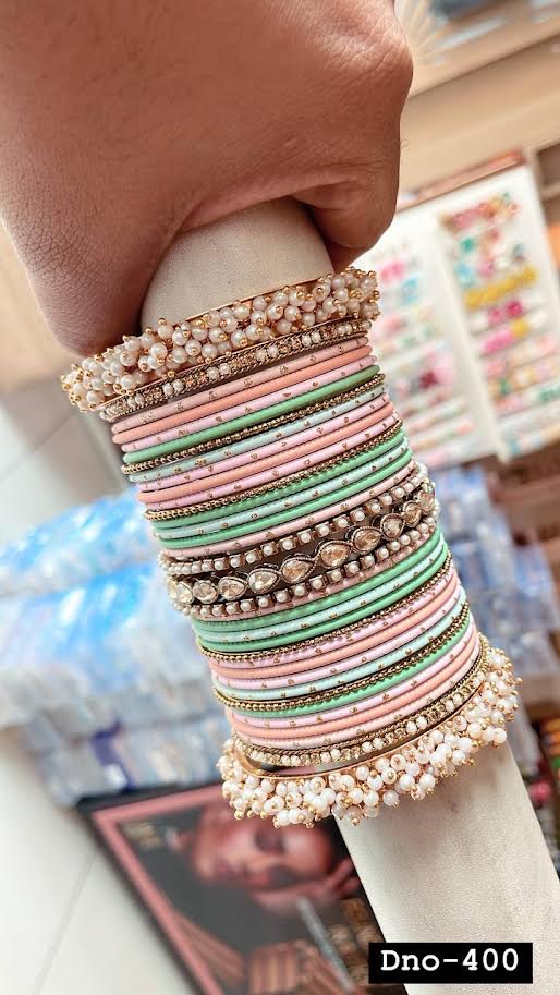 Multi Color Gold Pearl Bangle JWY - Indian Dress House 786