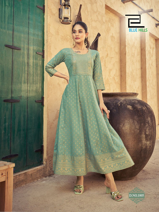 Pastel Green BHU 1005 FVD - Indian Dress House 786