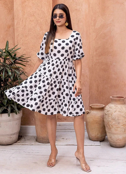 Polka Dots Black LCL 205 FVD - Indian Dress House 786