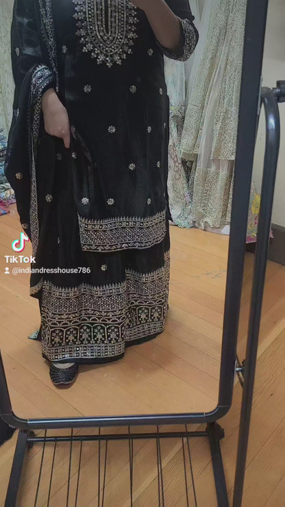 Stunning Black Sharara SNO
