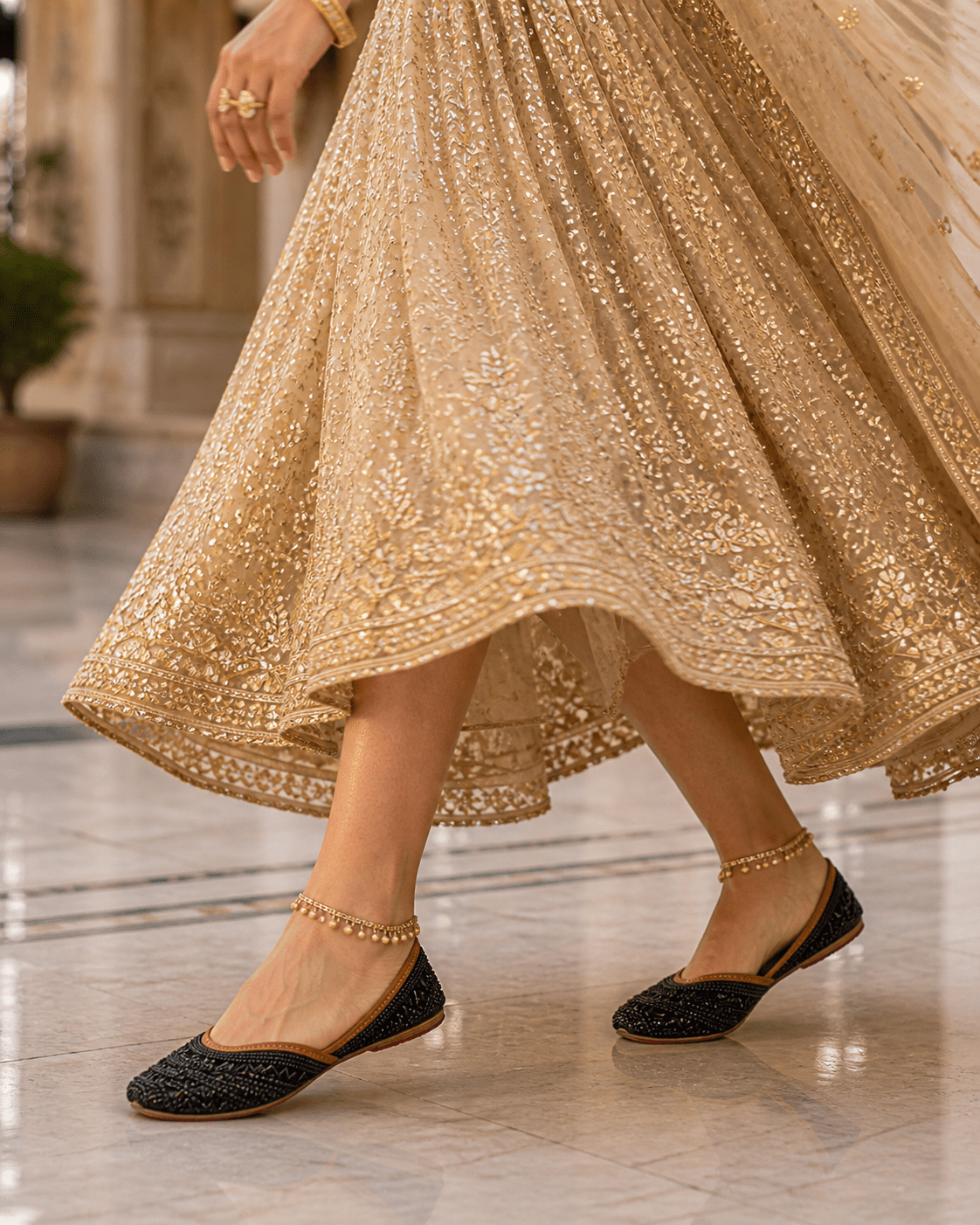 Ravishing Black Beaded JTS - Indian Dress House 786