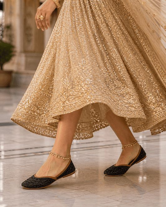 Ravishing Black Beaded JTS - Indian Dress House 786