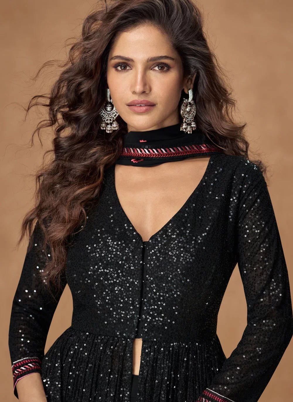 Ravishing Black Floral ASMJ - Indian Dress House 786