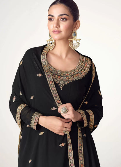 Ravishing Black Floral AVS - Indian Dress House 786