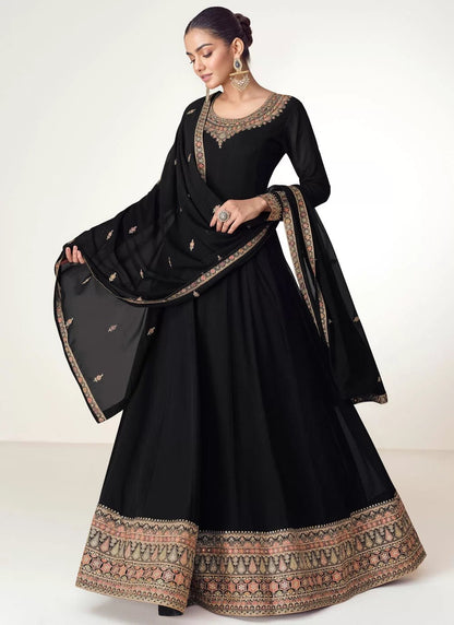 Ravishing Black Floral AVS - Indian Dress House 786