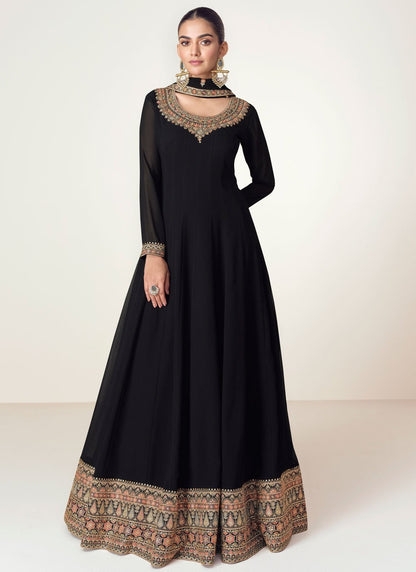 Ravishing Black Floral AVS - Indian Dress House 786