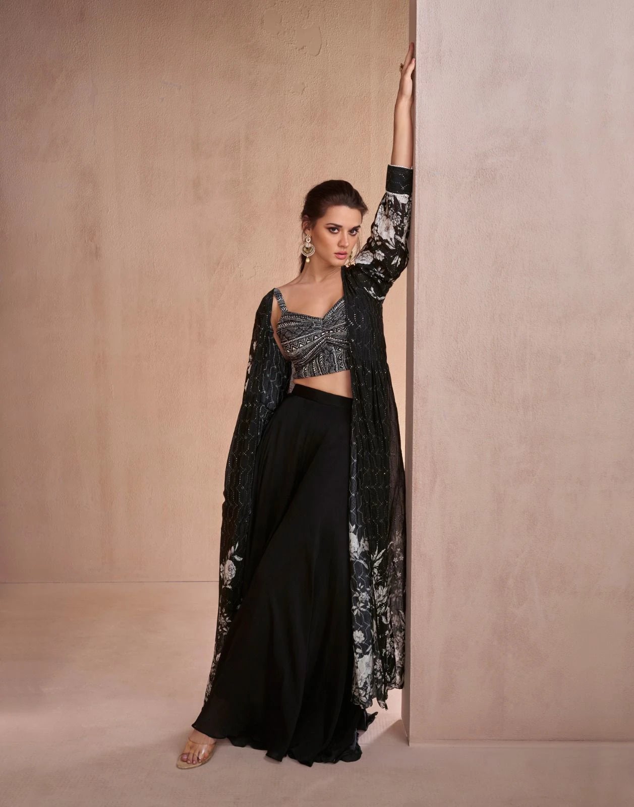 Ravishing Black Floral SSY - Indian Dress House 786