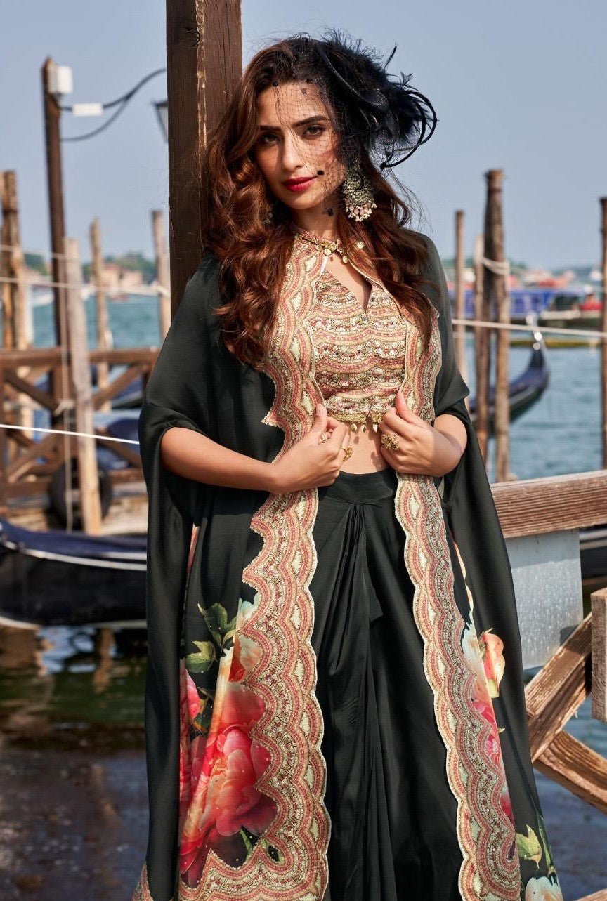Ravishing Black Floral SYFD - Indian Dress House 786