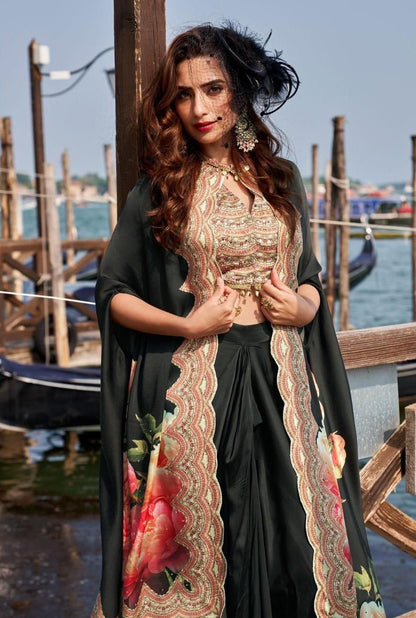 Ravishing Black Floral SYFD - Indian Dress House 786