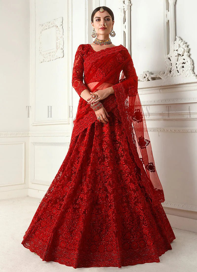 Ravishing Floral Red ALZL - Indian Dress House 786