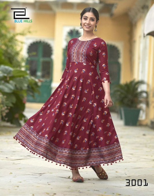 Red Flora 3001 BHP KTS - Indian Dress House 786