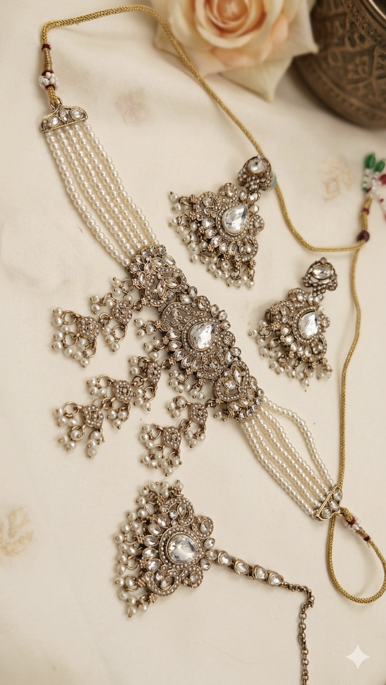 Gorgeous Pearl & Gold NK JWY