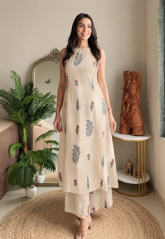 Gorgeous Off-White Plazzo DRV FVD