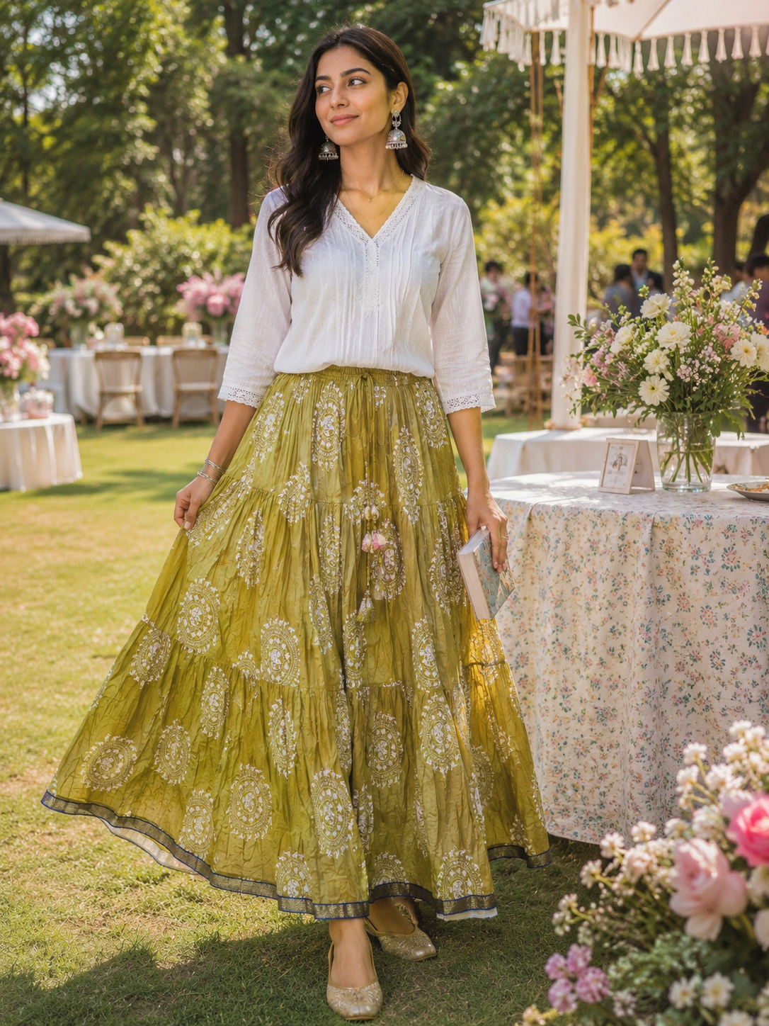 Gorgeous Lemon Green Skirts