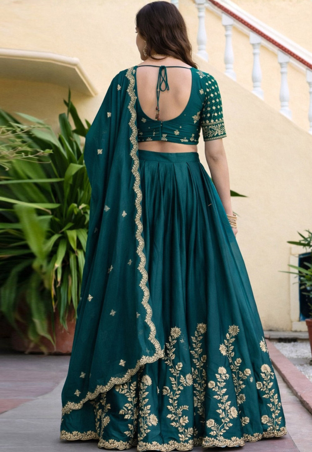 Stunning Floral Teal ZNL