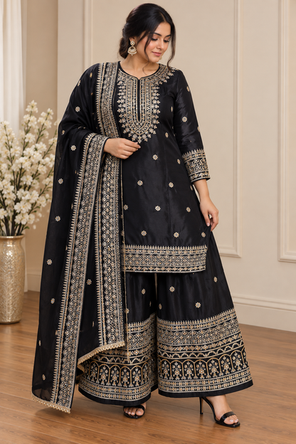 Stunning Black Sharara SNO