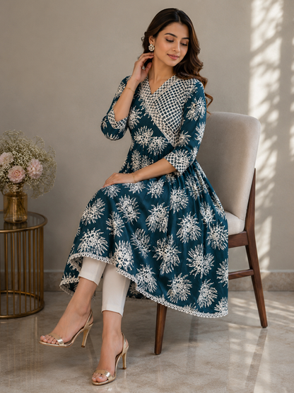 Elegant Teal Floral NK FVD