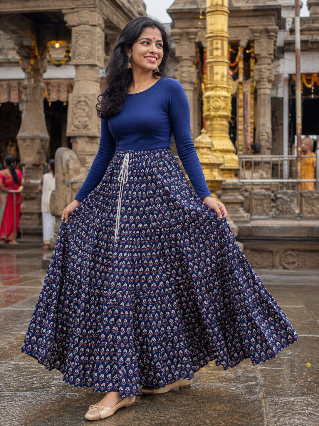 Floral Trendy Printed Skirts