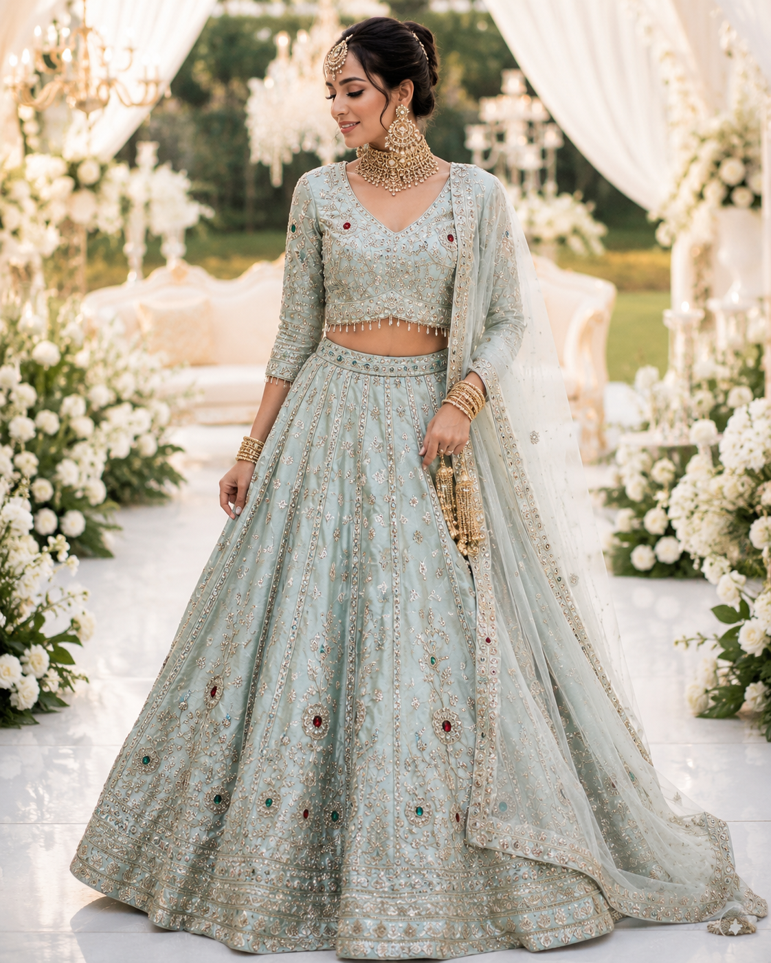 Breathtaking Silky Emb Floral DL