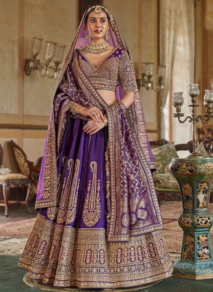 Royal Purple & Gold MJL - Indian Dress House 786