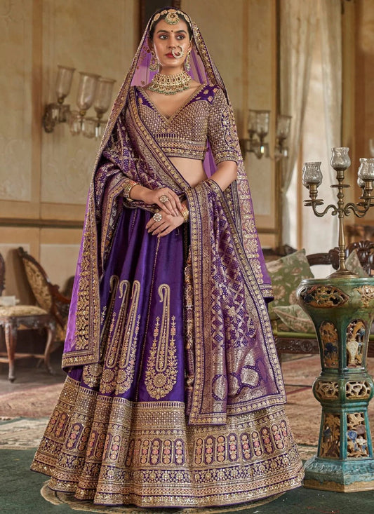 Royal Purple & Gold MJL - Indian Dress House 786