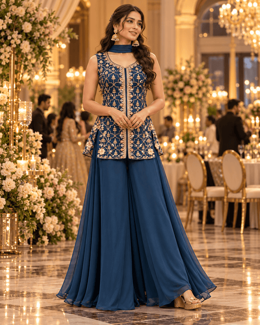 Simple & Elegant Plazzo PS DPL - Indian Dress House 786