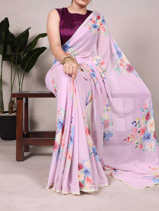 Soft Pink YNF Saree - Indian Dress House 786