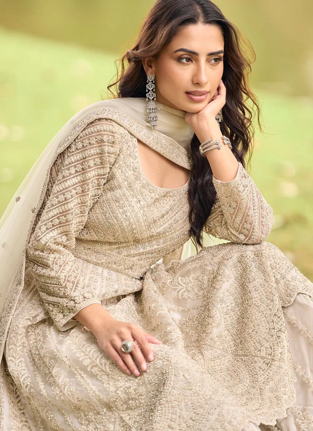 Stunning Beige SYSP - Indian Dress House 786