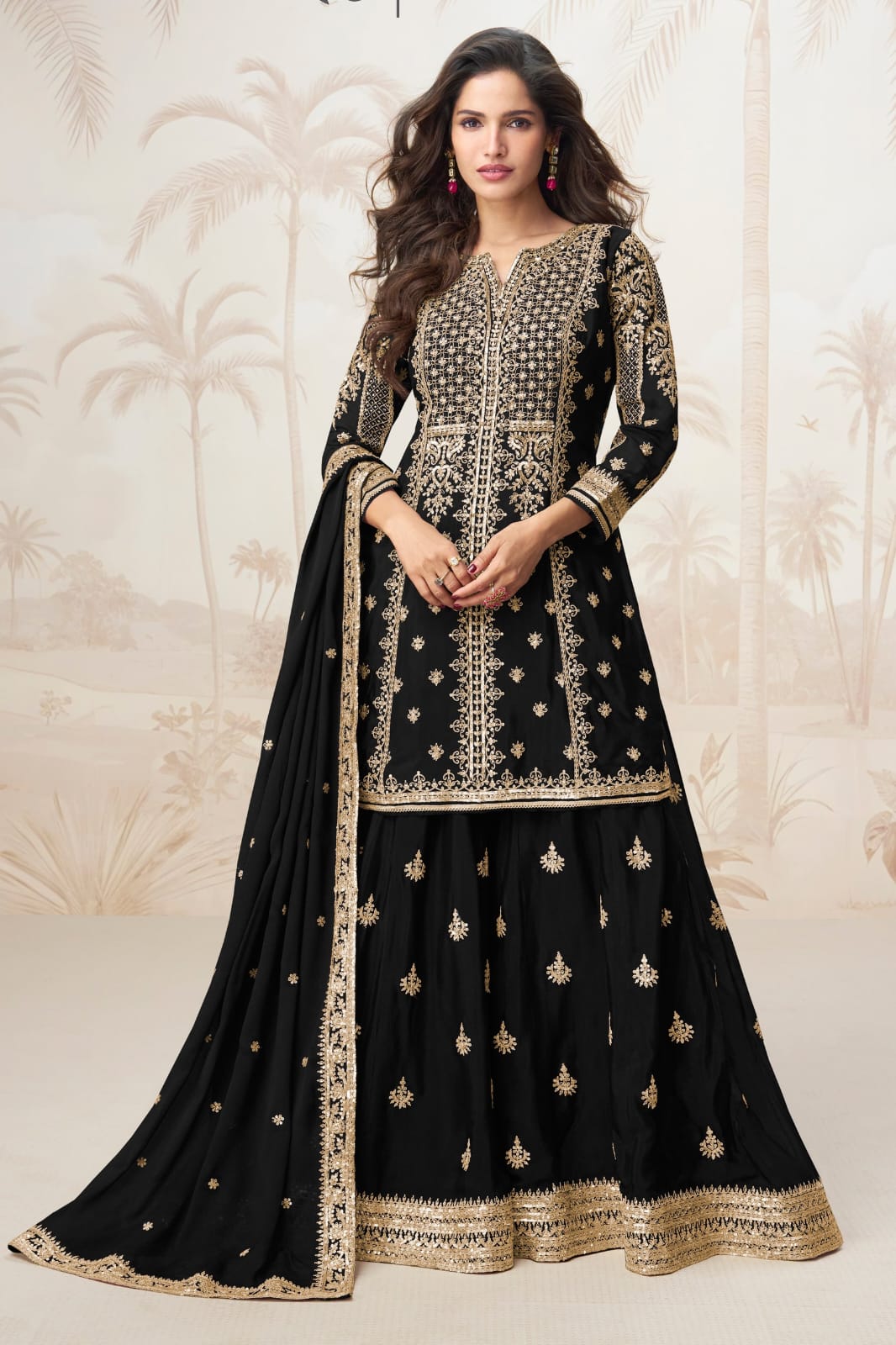 Stunning Black ASH Sharara - Indian Dress House 786