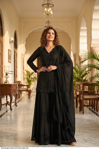 Stunning Black AURS - Indian Dress House 786