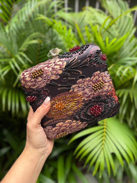 Stunning Black Floral CFB - Indian Dress House 786