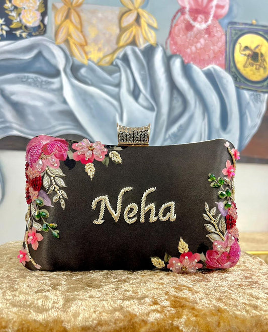 Stunning Black Floral CN CFB - Indian Dress House 786